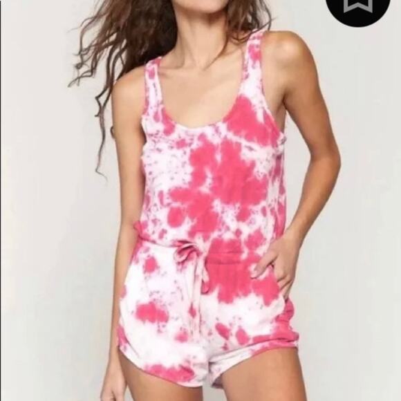 Spiritual Gangster Ruby Tie Dye Tank Lounge Romper Small - Picture 1 of 6